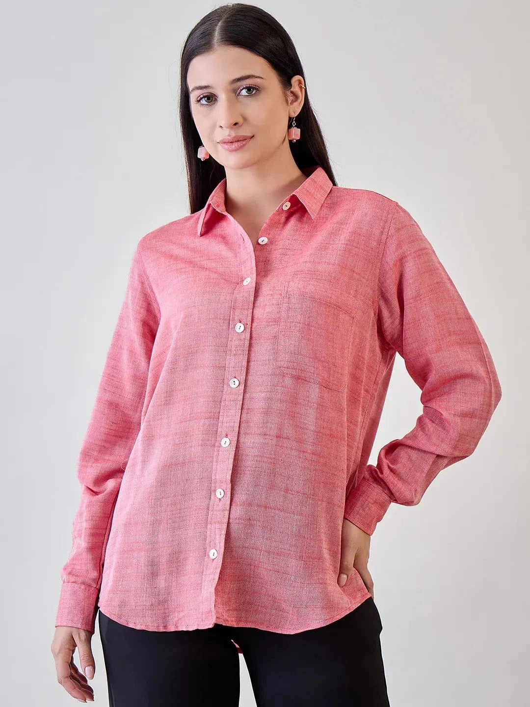 The Kaftan Company Tops Soft Linen Boyfriend Shirt