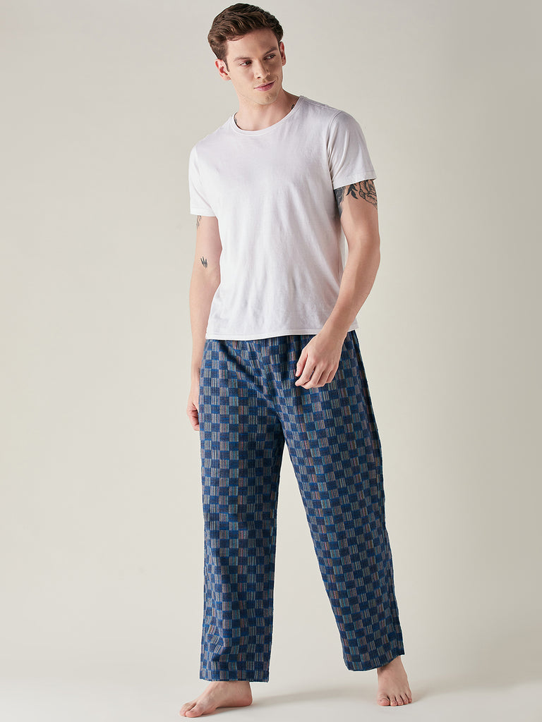 Pure Cotton Blue checks Pyjama