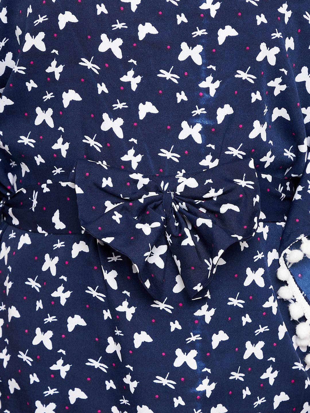 The Kaftan Company Dresses Girls Navy Blue Butterfly Kaftan Dress