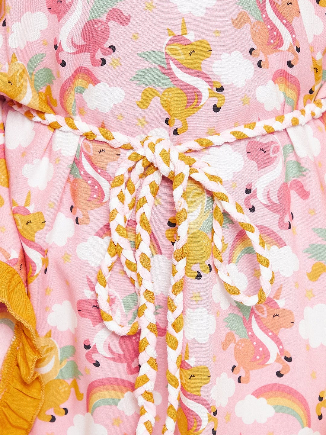 The Kaftan Company Dresses Girls Pink Unicorn Cloud Kaftan Dress