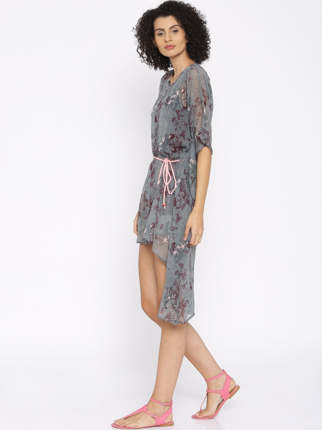 The Kaftan Company Dresses Little Floral High Low Kaftan - (Clearance - Final Sale)