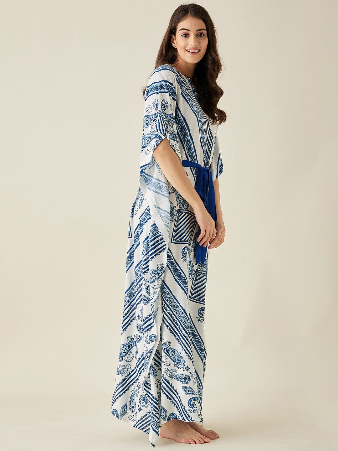 The Kaftan Company Kaftan Paisley Patterned Loungewear Kaftan