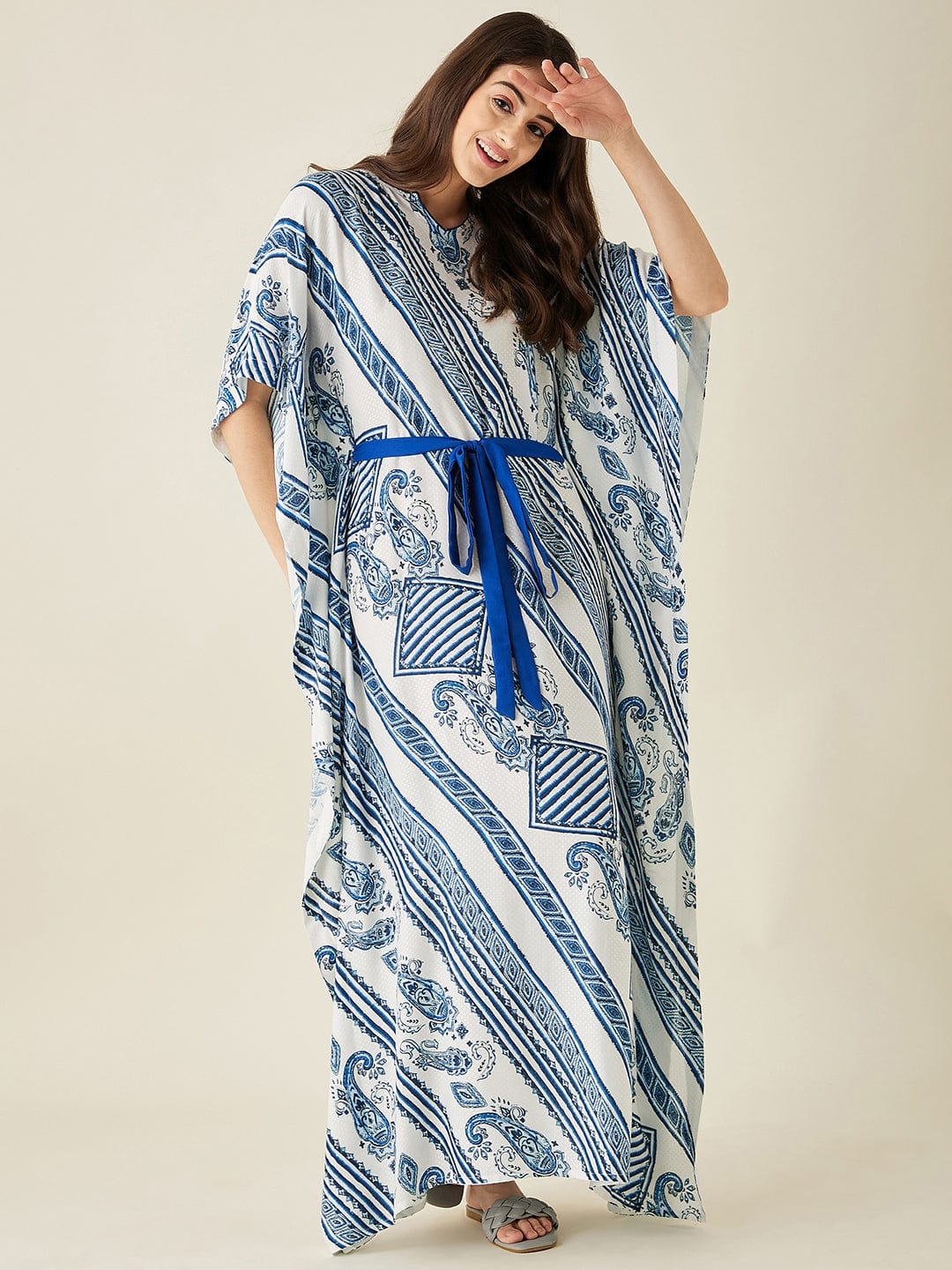 The Kaftan Company Kaftan Paisley Patterned Loungewear Kaftan