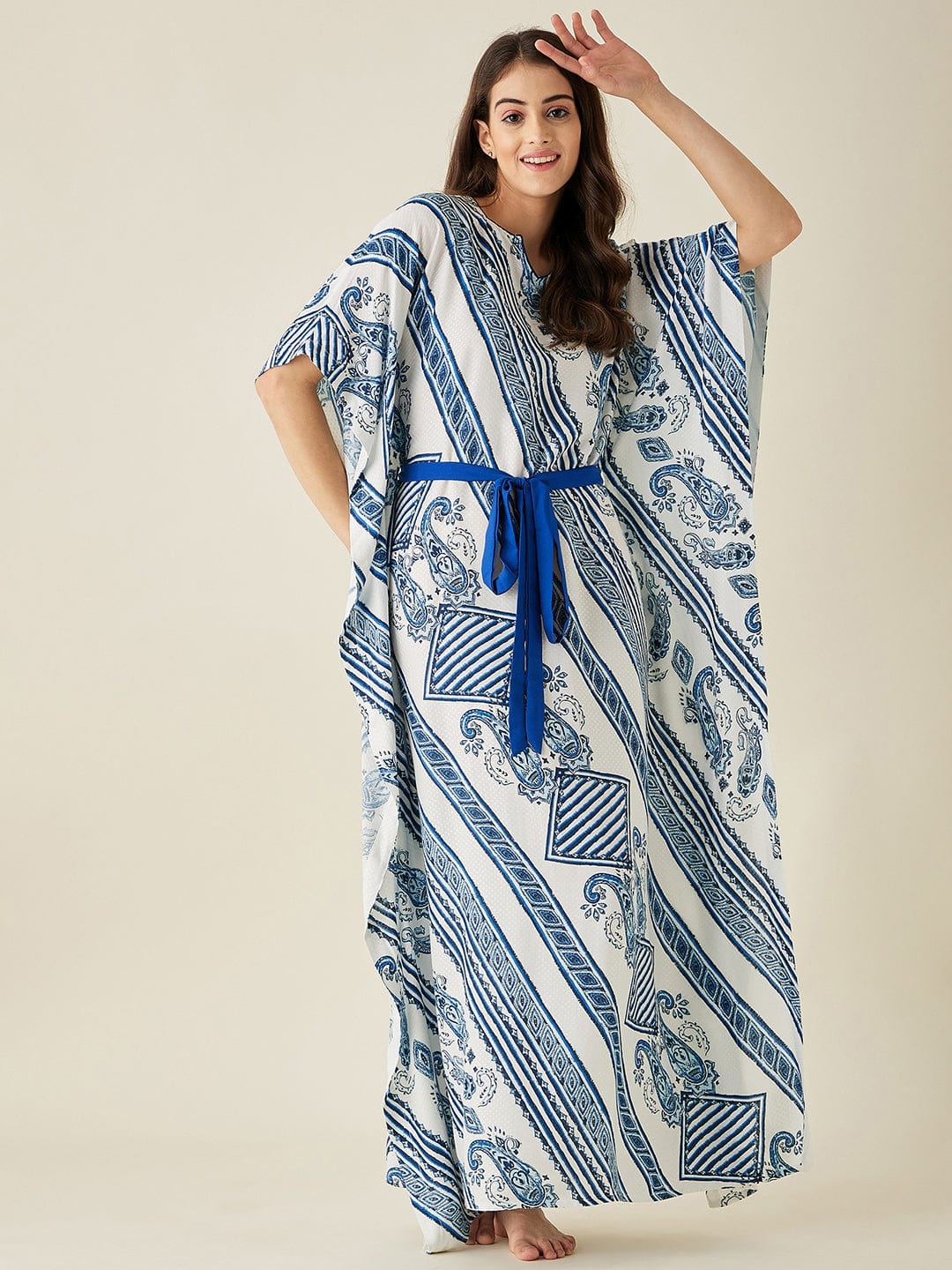 The Kaftan Company Kaftan Paisley Patterned Loungewear Kaftan