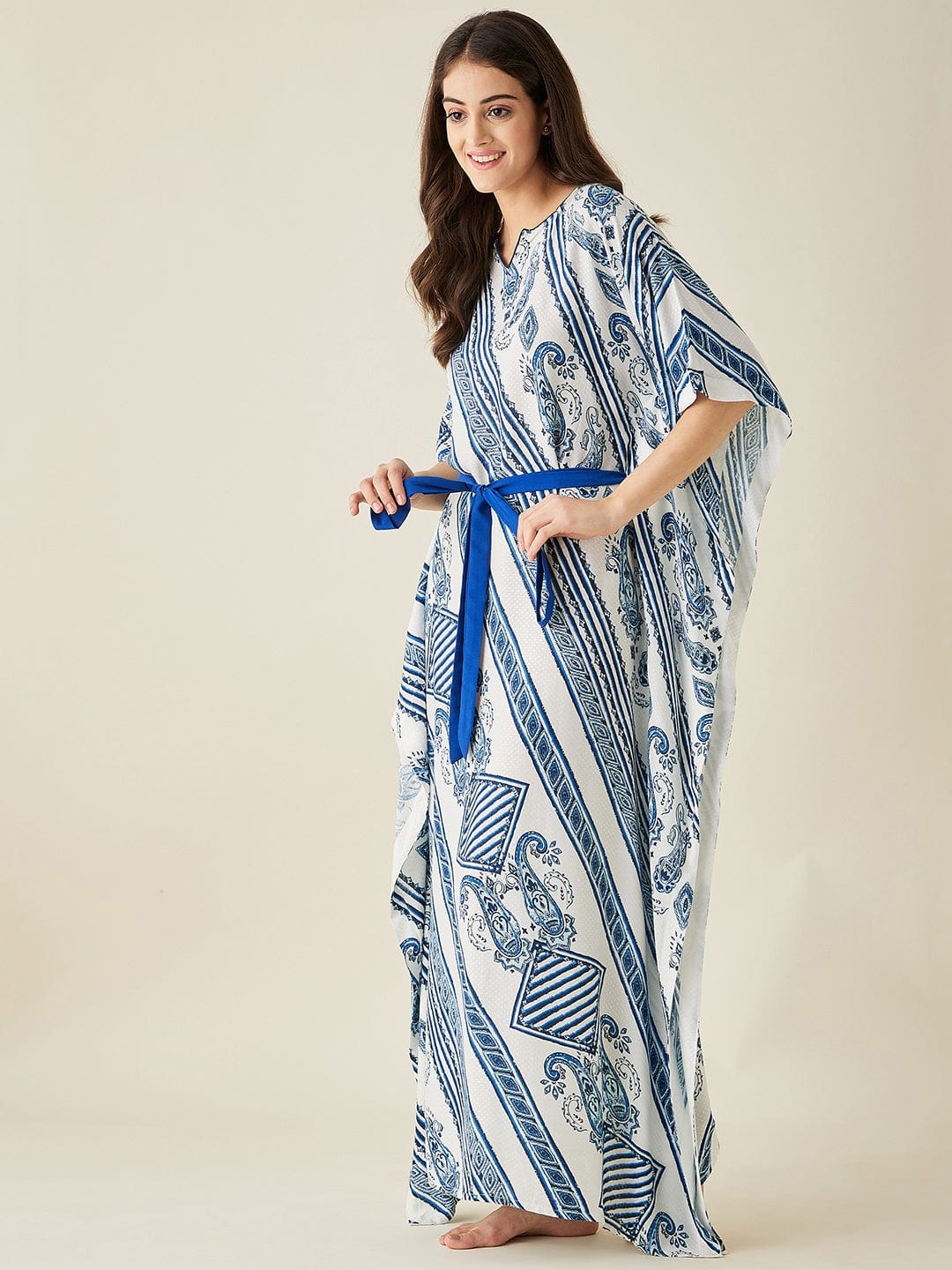 The Kaftan Company Kaftan Paisley Patterned Loungewear Kaftan