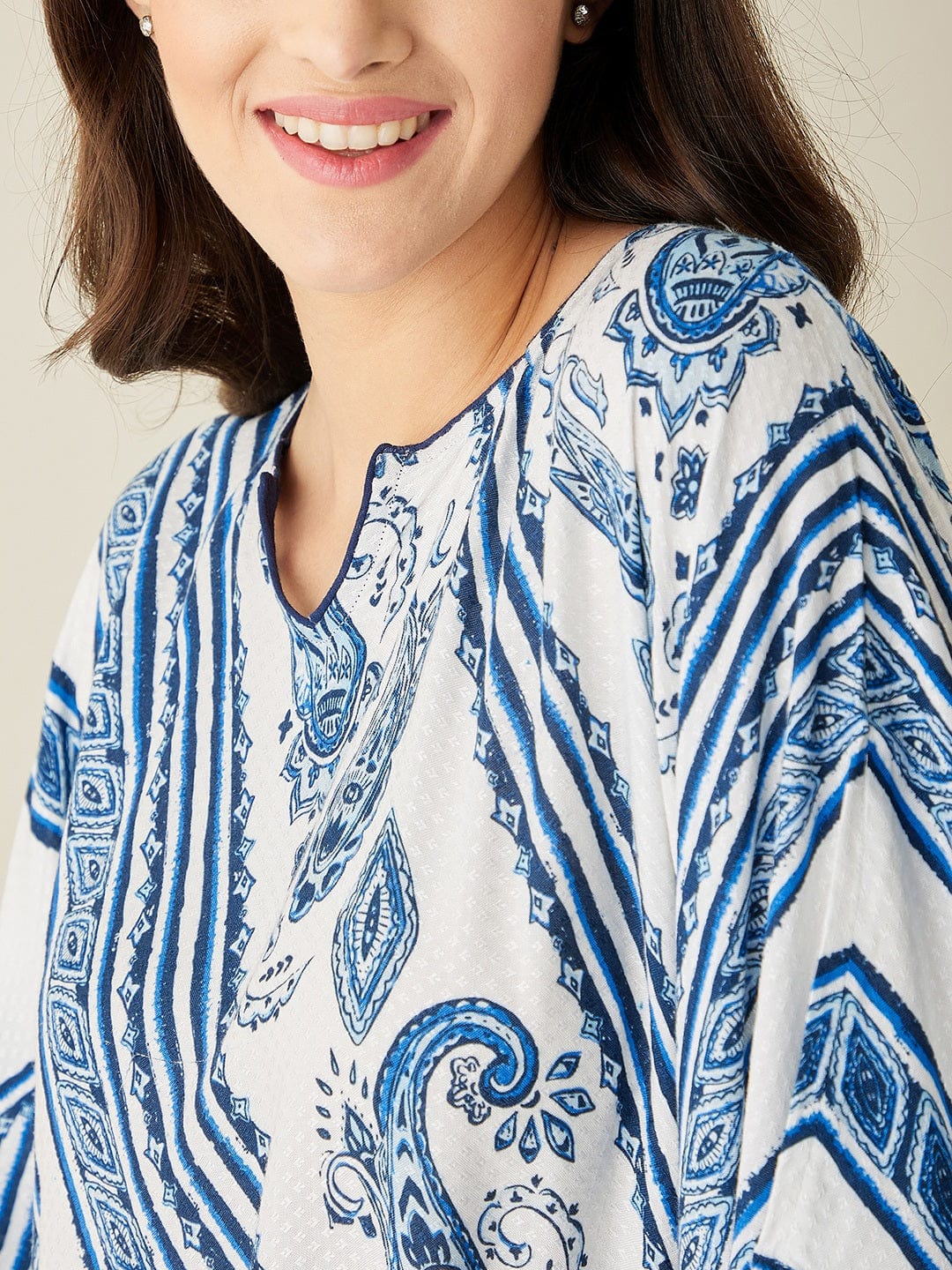 The Kaftan Company Kaftan Paisley Patterned Loungewear Kaftan