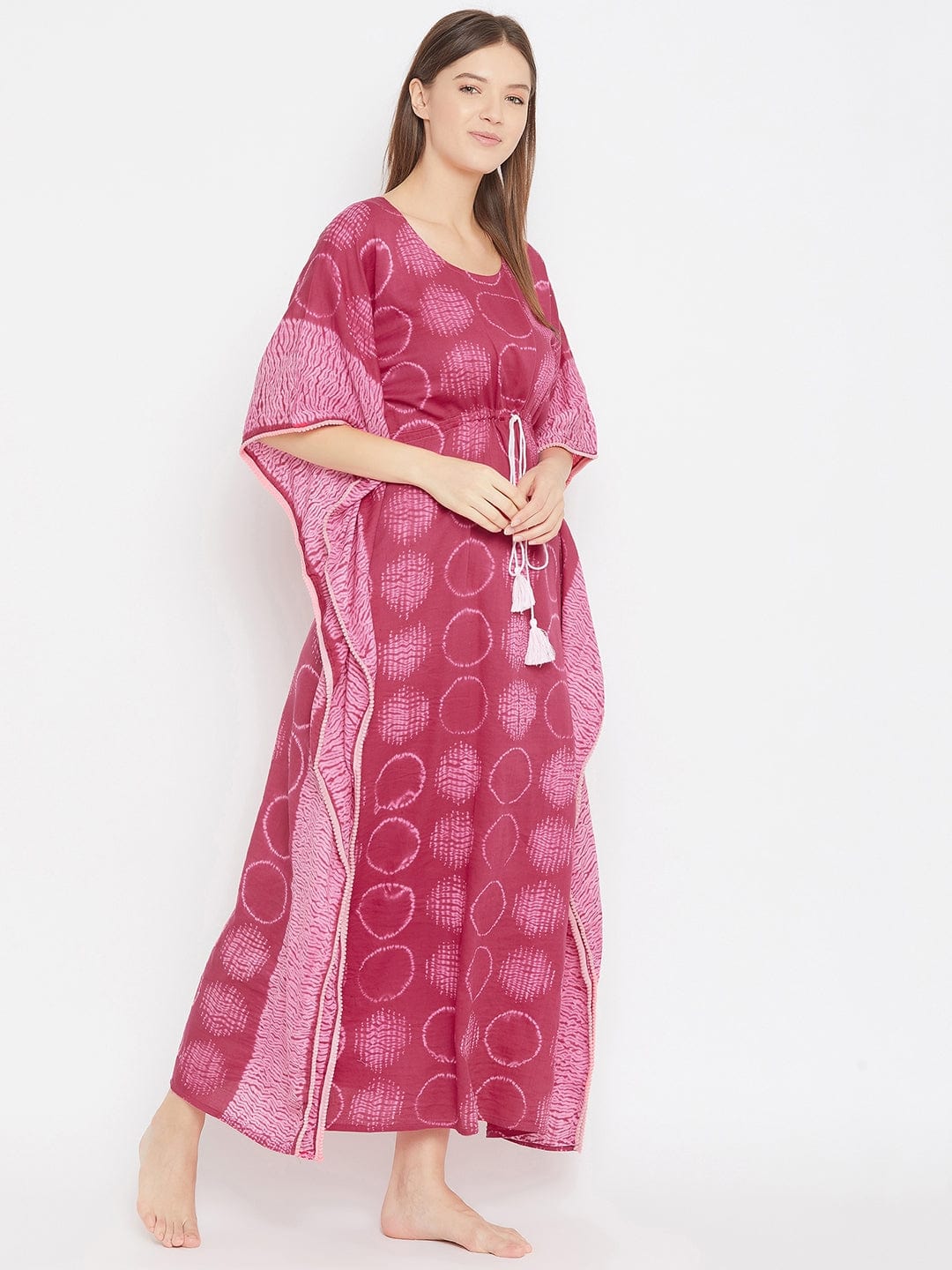 The Kaftan Company Kaftan Shibori Handwoven Tie-Dye Loungewear Kaftan (Final Sale)