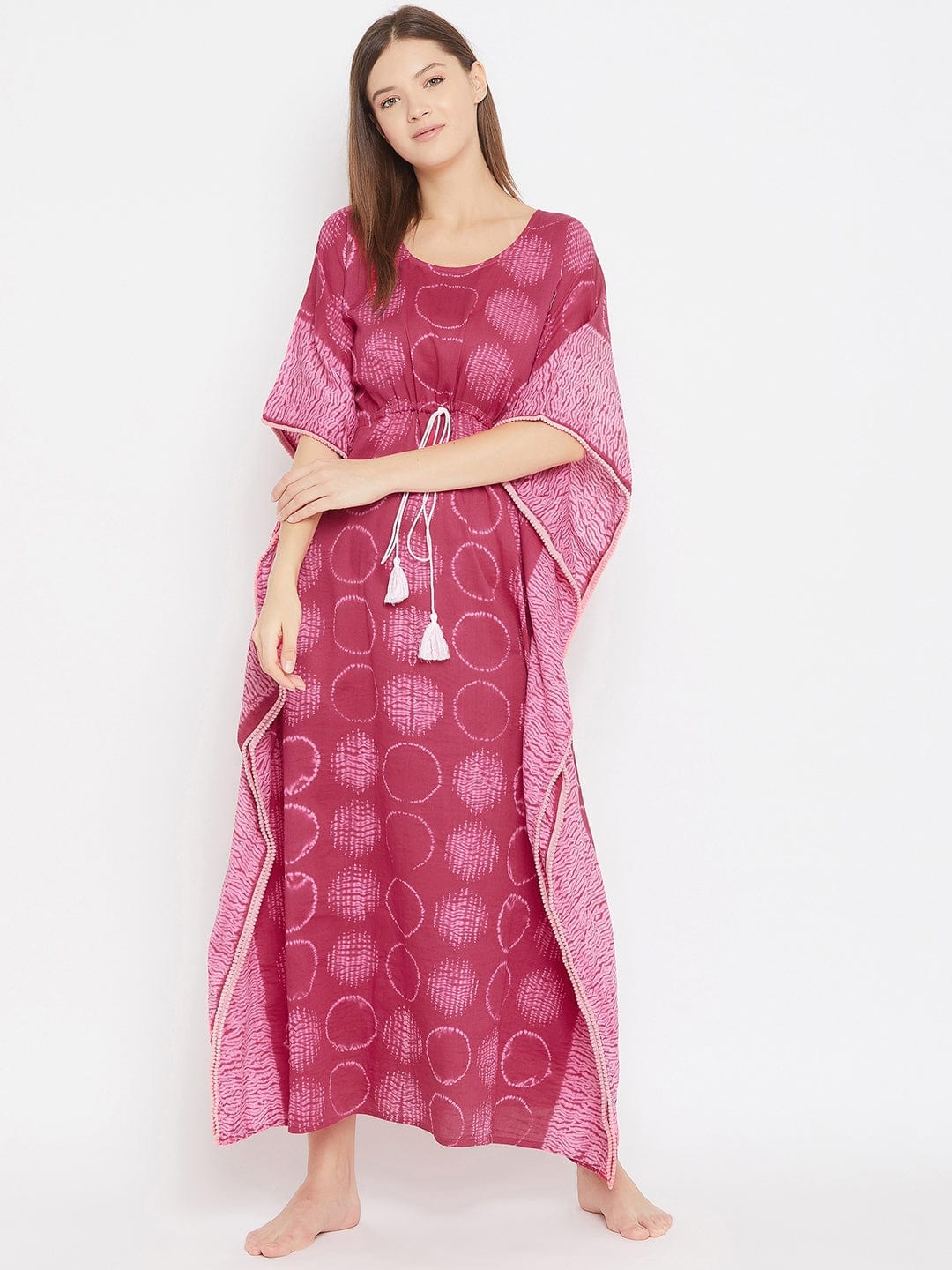 The Kaftan Company Kaftan Shibori Handwoven Tie-Dye Loungewear Kaftan (Final Sale)