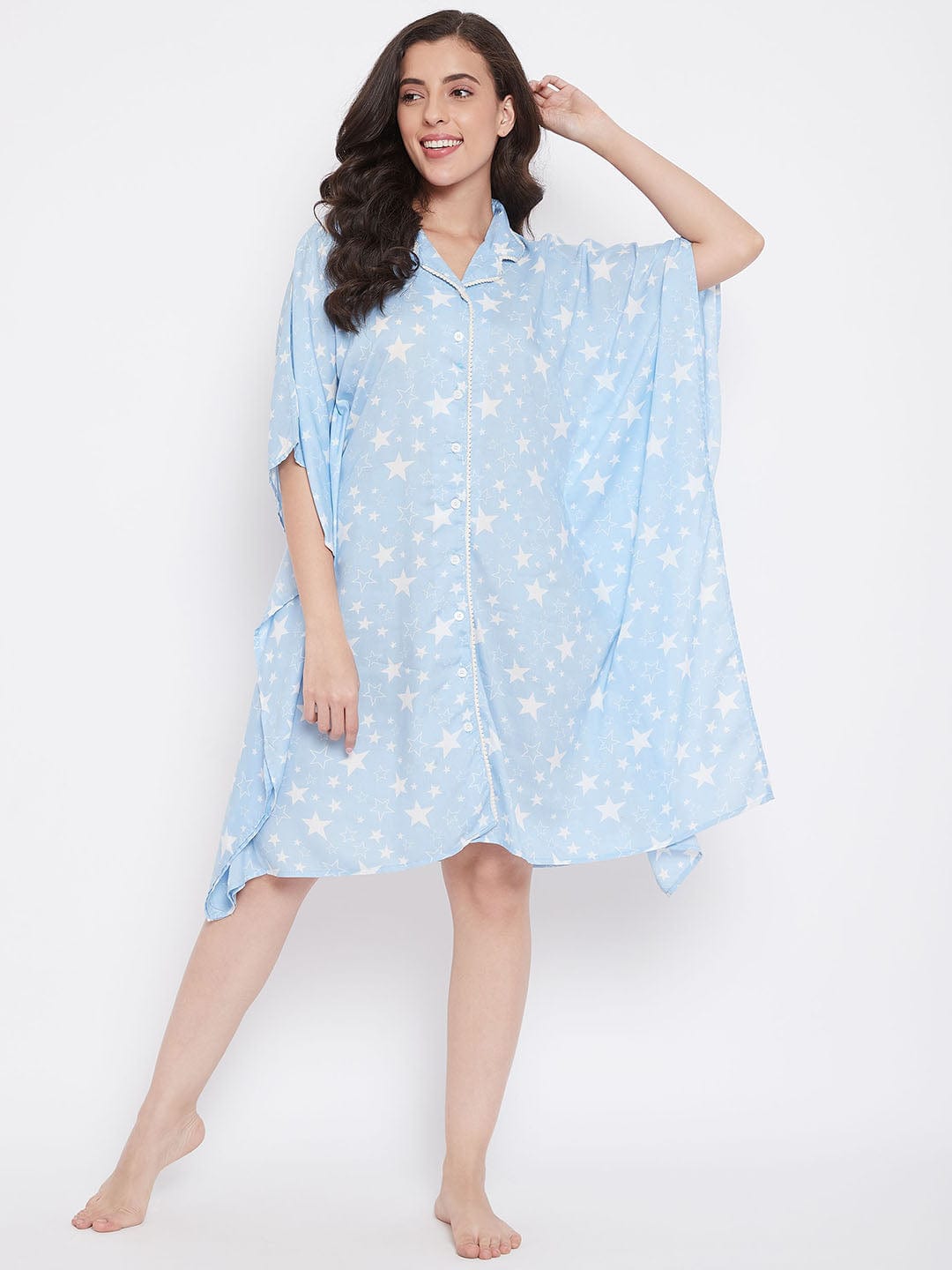 The Kaftan Company Kaftan Starry Night Kaftan Sleepshirt - (Clearance - Final Sale)