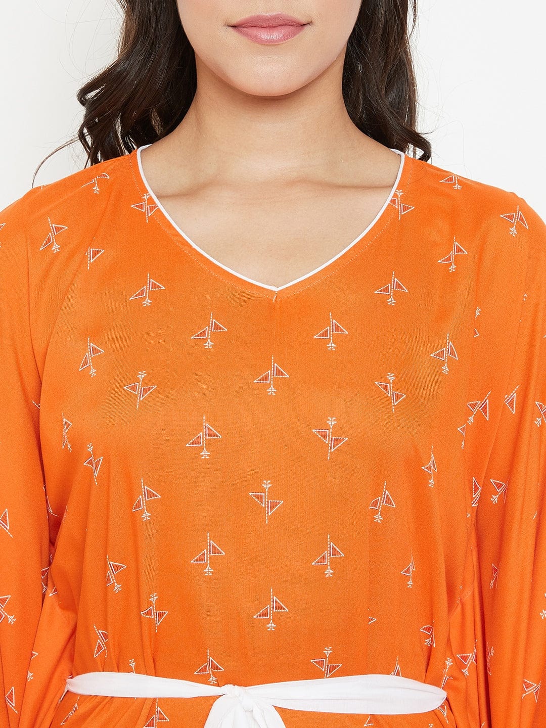 The Kaftan Company Kaftan Sunset Sorbet Kaftan with Belt - (Clearance - Final Sale)