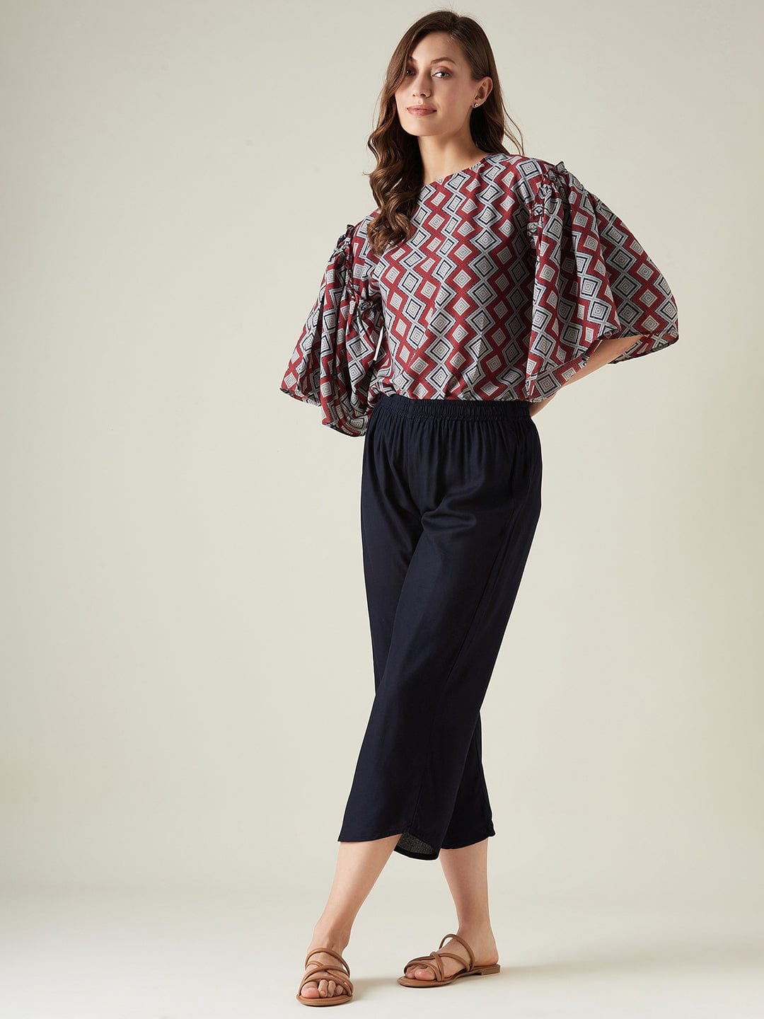 The Kaftan Company Lounge Set Diamond print lounge set