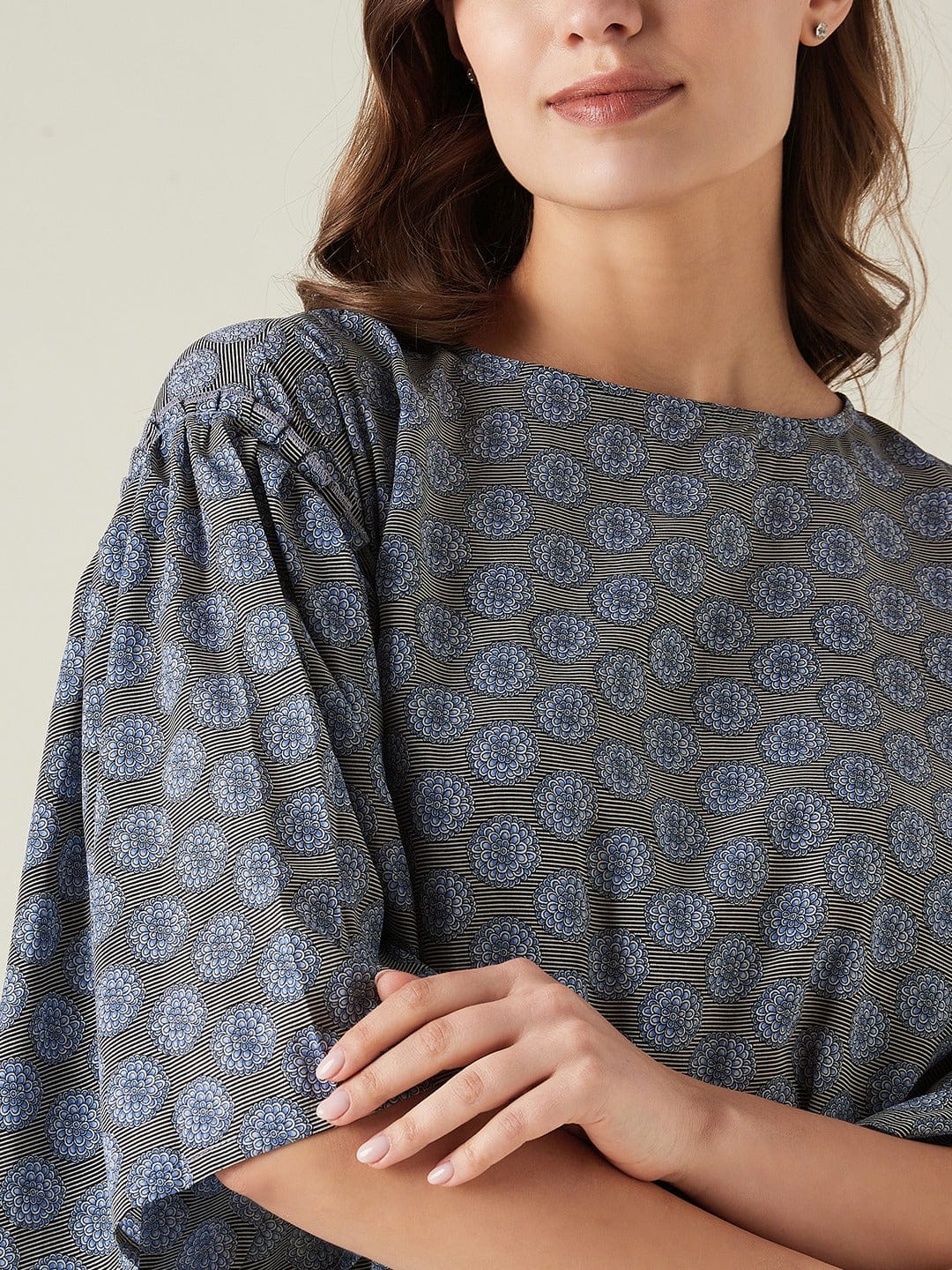 The Kaftan Company Lounge Set Floral frenzie top and shorts set