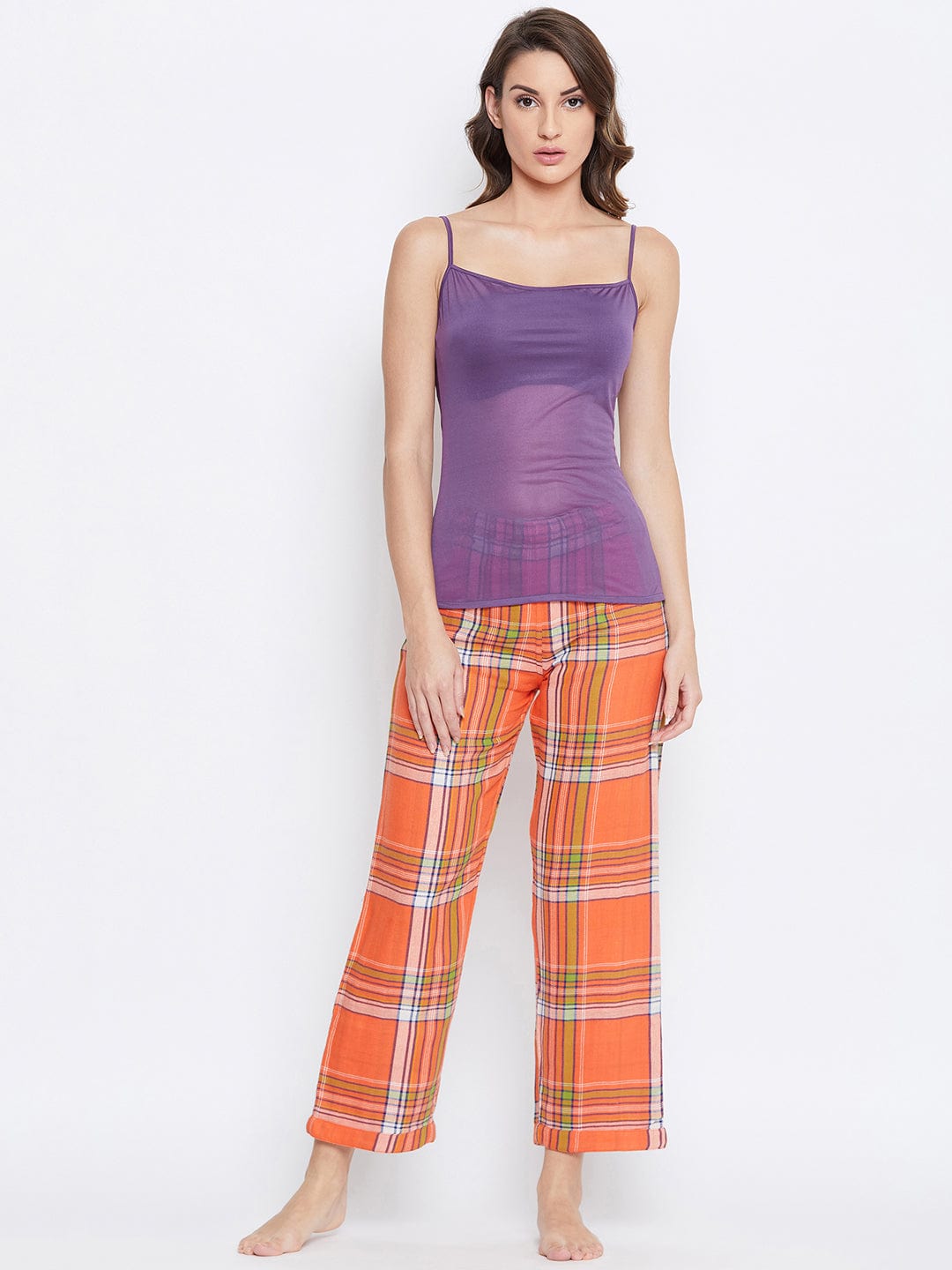 The Kaftan Company Loungewear Reversible Plaids Cotton Lounge Set