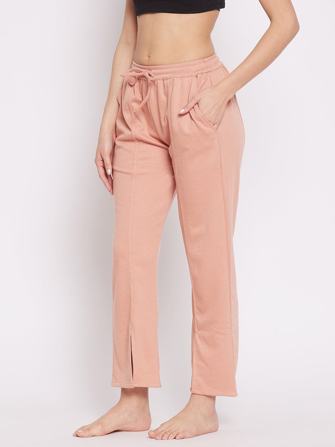 The Kaftan Company Pants Peach Paneled Loungepants