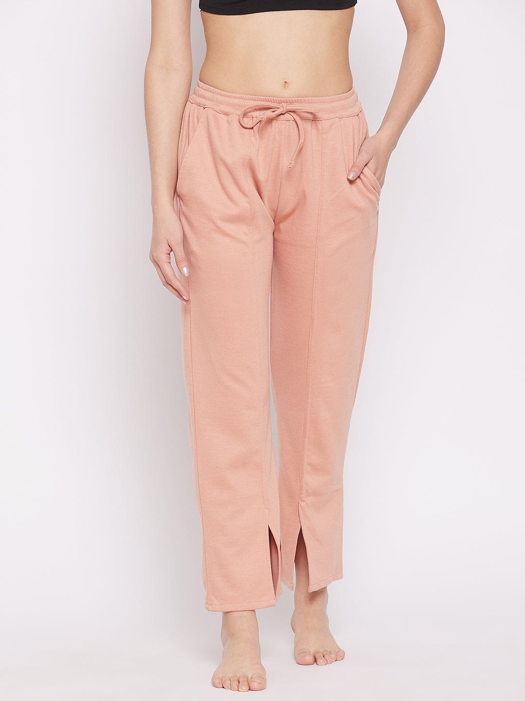 The Kaftan Company Pants Peach Paneled Loungepants