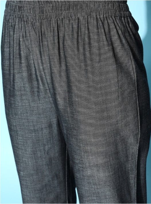 The Kaftan Company Pyjama Set Charcoal Denim Co-ord Set (Final Sale)