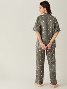 The Kaftan Company Pyjama Set Hearts Up Satin Pyjama Loungewear
