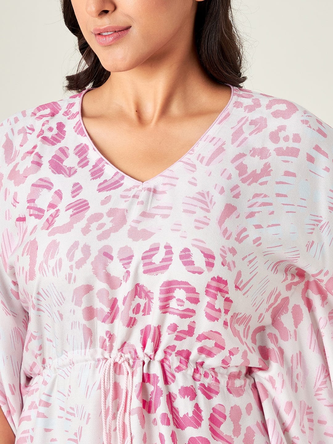 The Kaftan Company Pyjama Set White Animal Print Loungeset