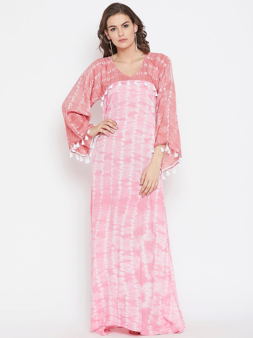 The Kaftan Company Resortwear Pink Sand Tie-Dye Maxi Cover-Up - (Clearance - Final Sale)