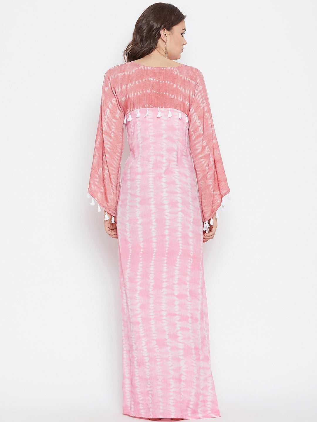The Kaftan Company Resortwear Pink Sand Tie-Dye Maxi Cover-Up - (Clearance - Final Sale)