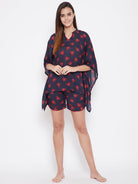 The Kaftan Company Shorts Set Red Hearts Kaftan Shorts Set
