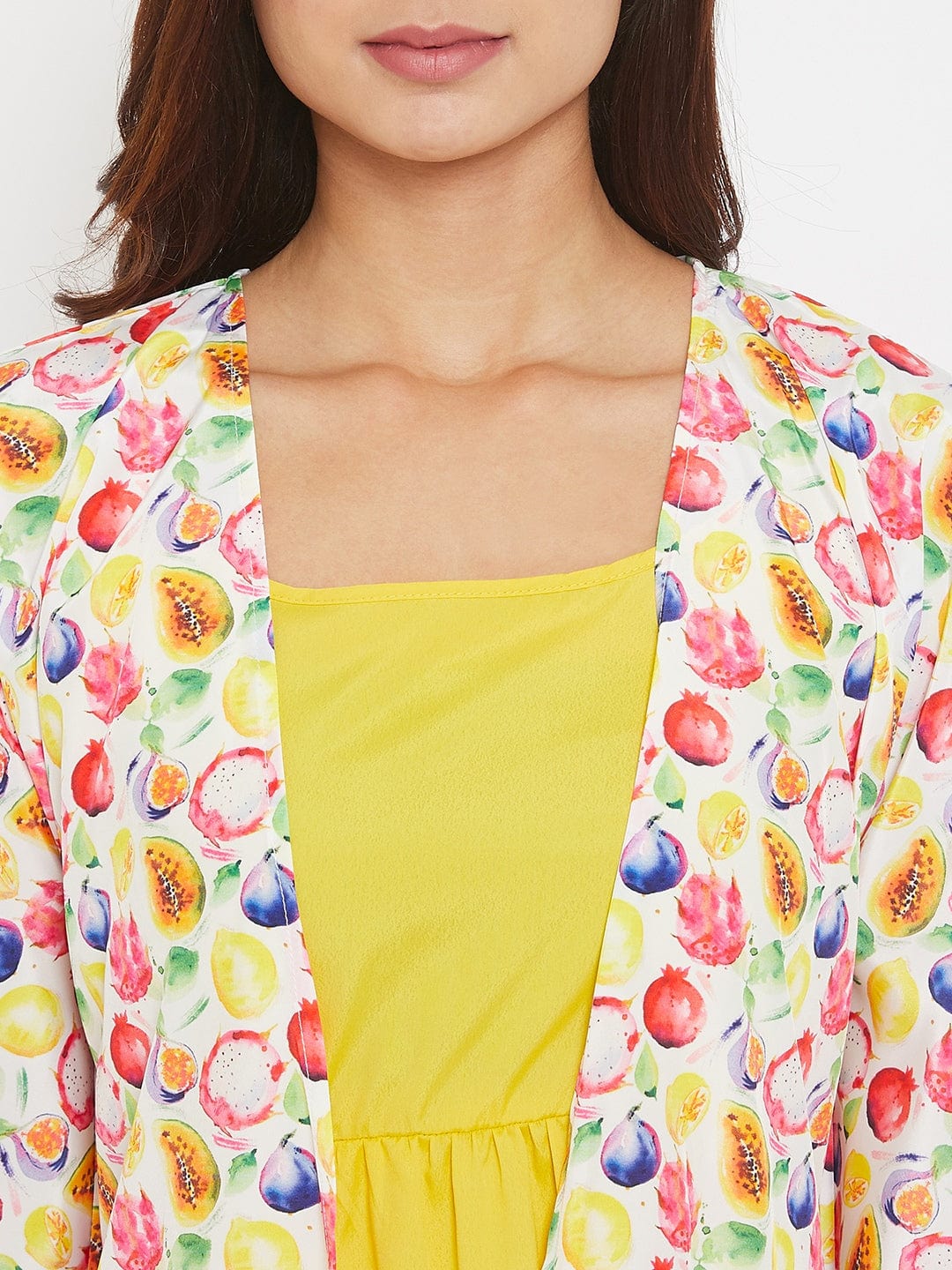 The Kaftan Company Shorts Set Tropical Fruits Digital Printed 2 Piece Shorts Set - (Clearance - Final Sale)