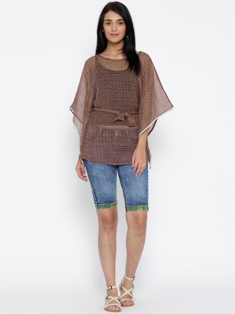 The Kaftan Company Tops Ditsy Dots Butterfly Sleeve Top - (Clearance - Final Sale)