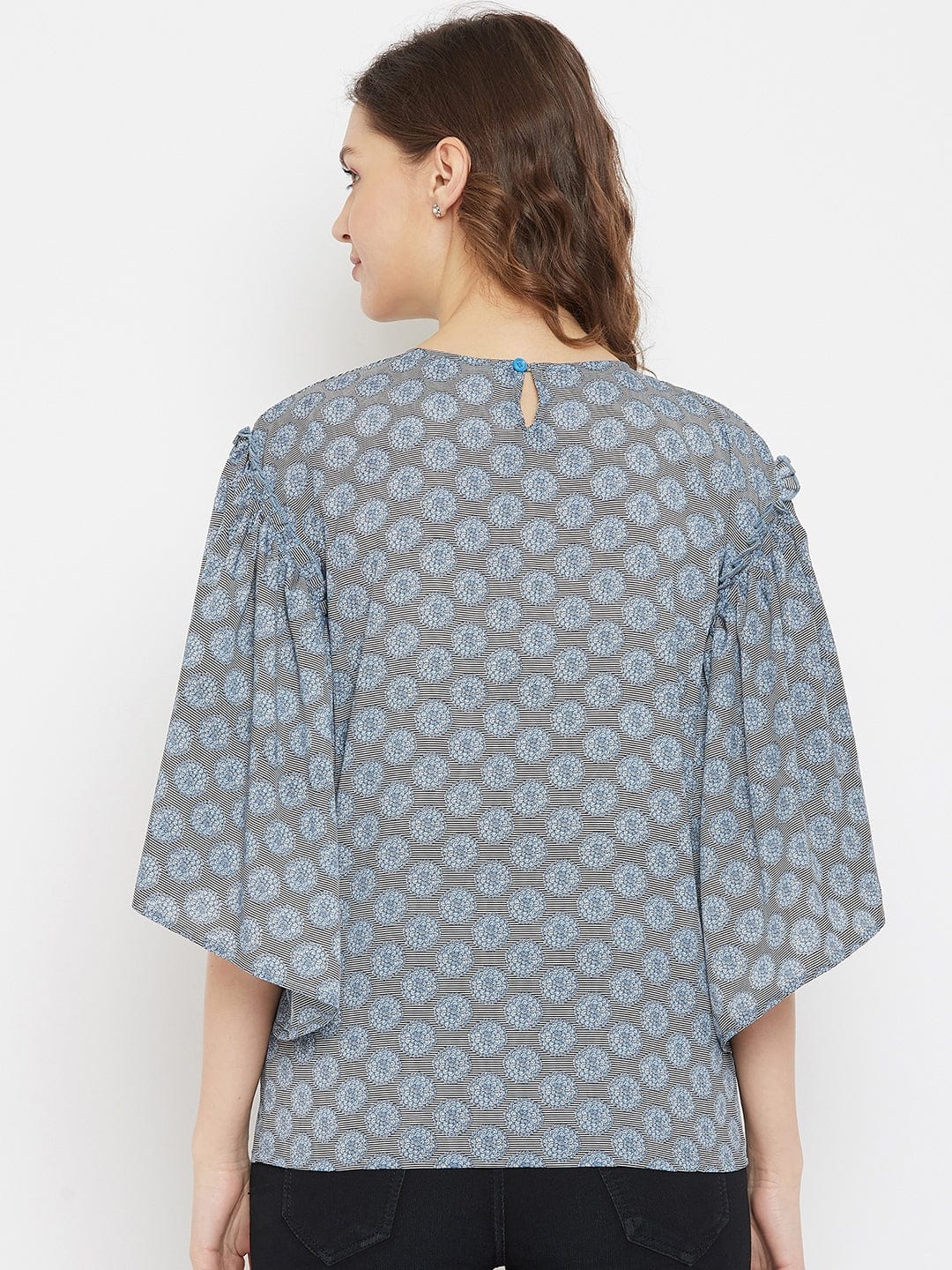 The Kaftan Company Tops Flower Power Crepe Workwear Top