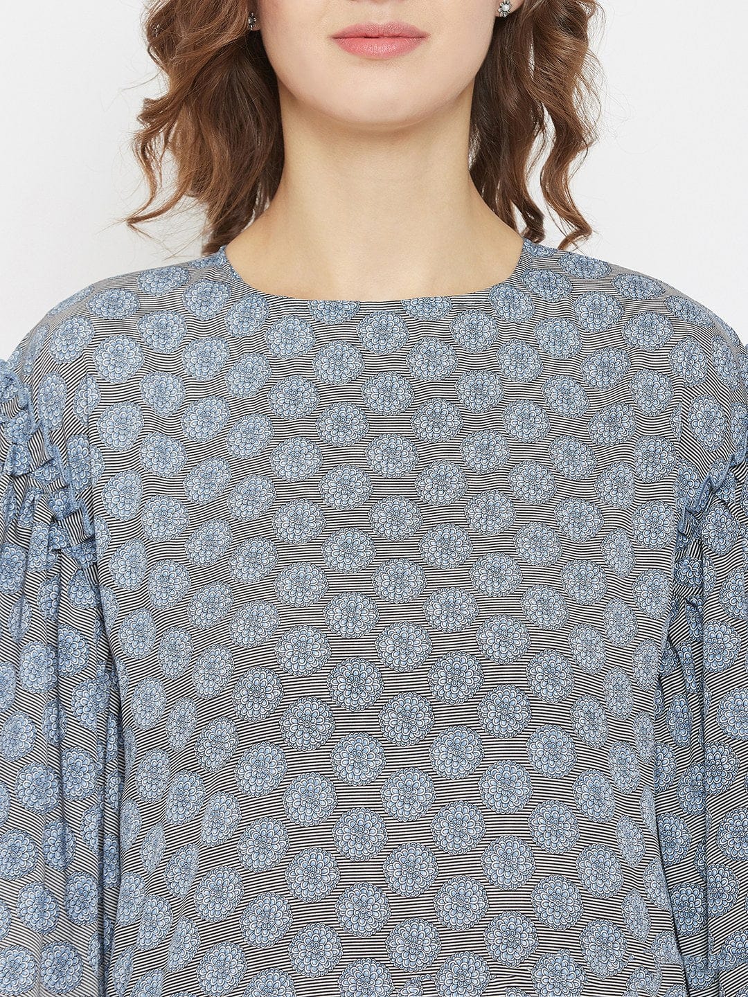 The Kaftan Company Tops Flower Power Crepe Workwear Top