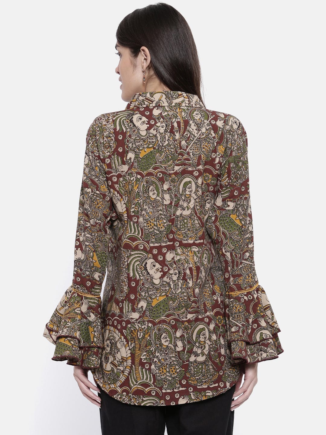 The Kaftan Company Tops Inked Murals Kalamkari Top - (Clearance - Final Sale)