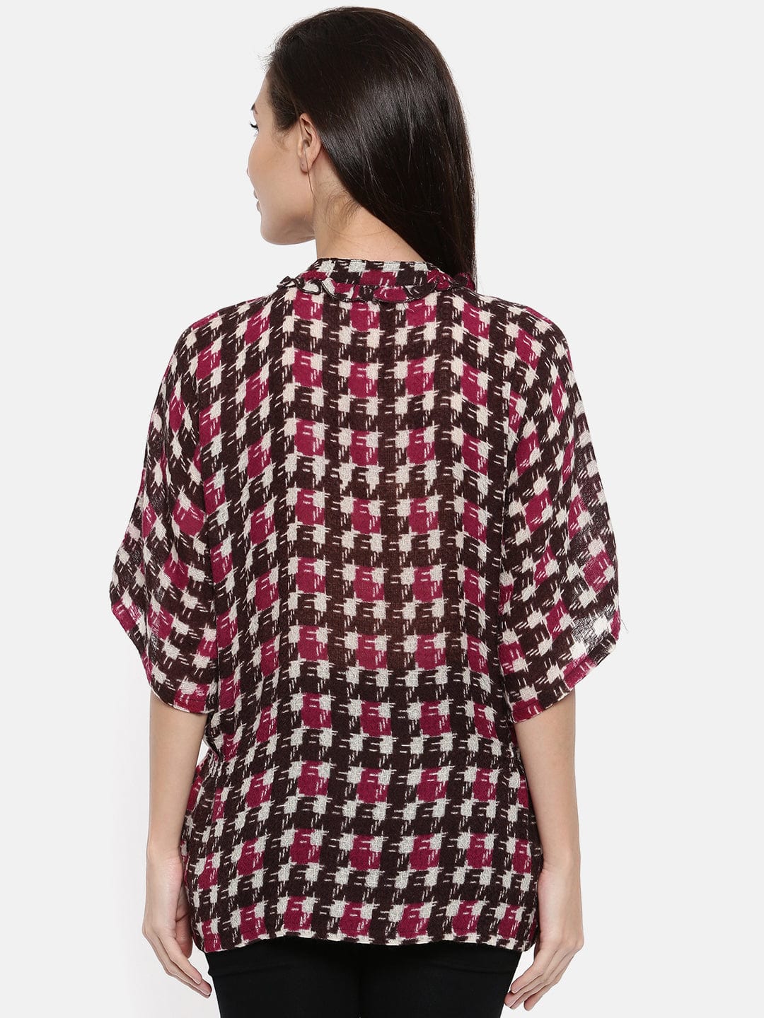 The Kaftan Company Tops PREMIUM WOOL HOUNDSTOOTH TOP