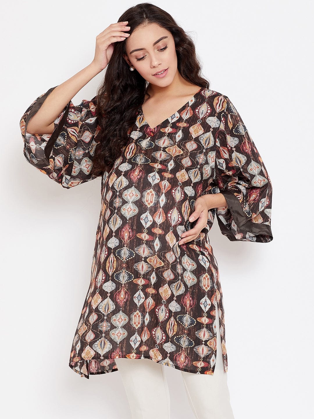 The Kaftan Company Tops Timber Mosaic Maternity Tunic