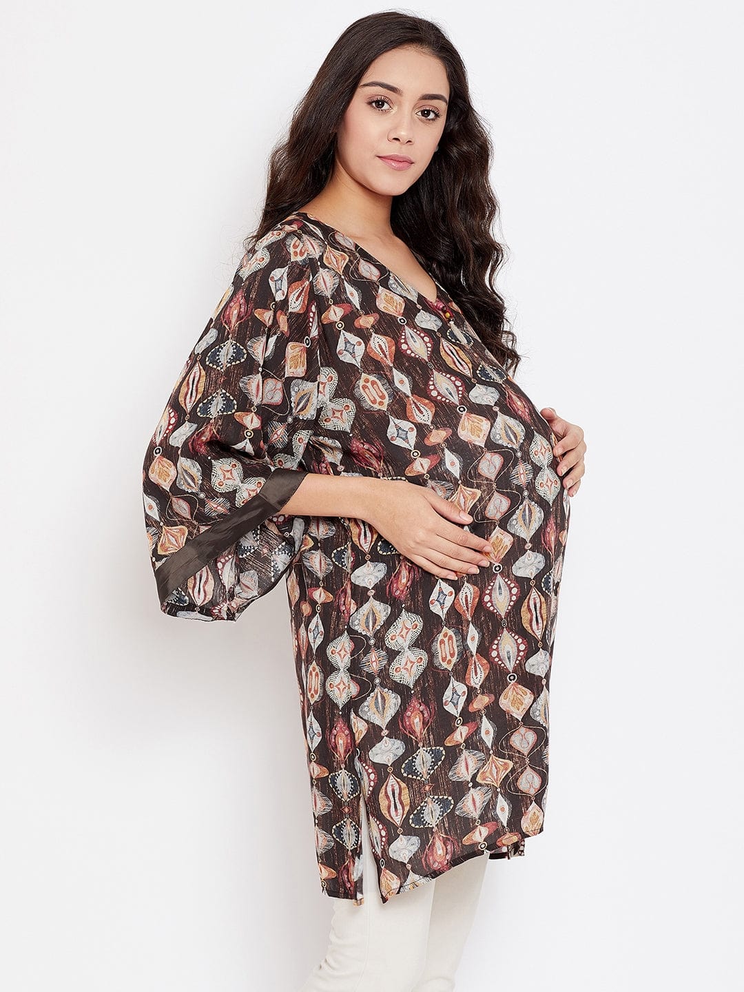 The Kaftan Company Tops Timber Mosaic Maternity Tunic