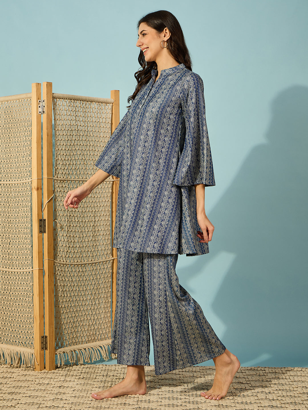 Elevate your casual wardrobe with this light denim co-ord set, perfect for everyday wear.
