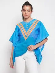 Women Stylish Cricket Fan Kaftan Top for India Supporters