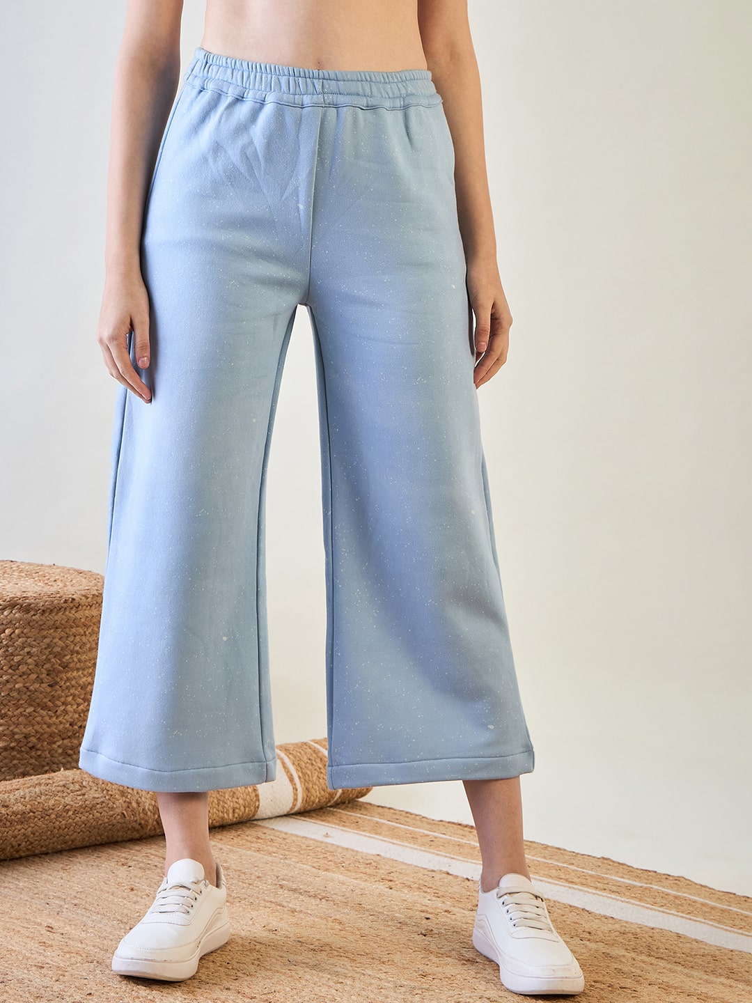 Light blue winter kaftan with matching pyjamas for a chic look.