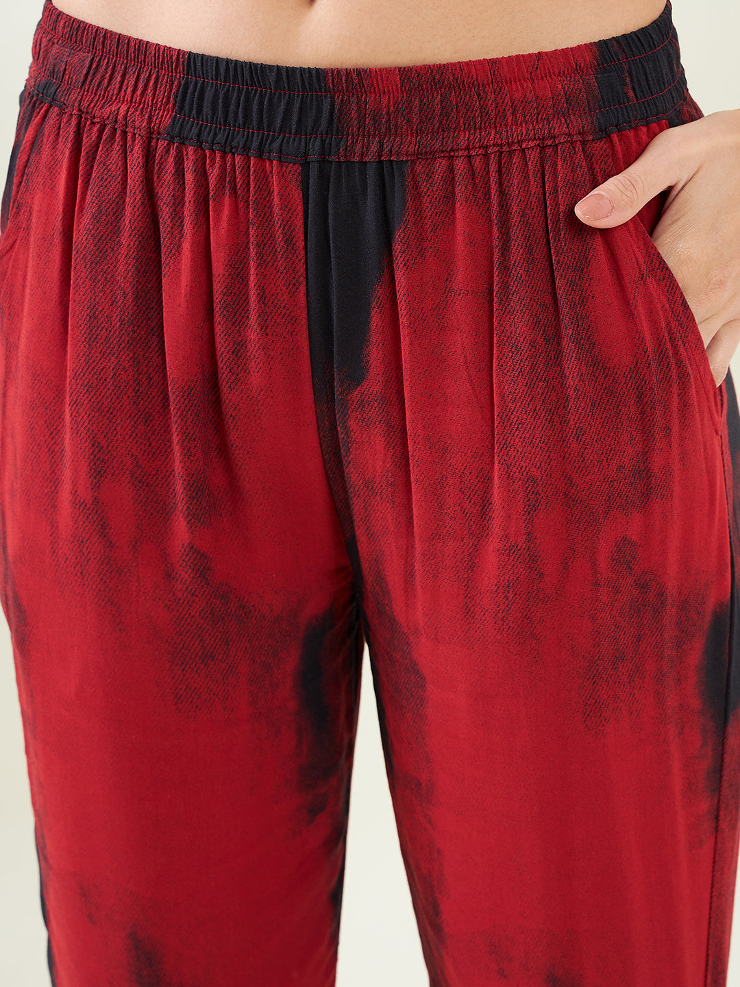 Women red midnight nightwear pant