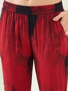 Women red midnight nightwear pant