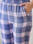 Find your perfect nightwear in the Blue and Pink Checks Pyjama Set
