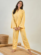Women Yellow Top And Pant Two Piece Set â‚¬€œ The Kaftan Company