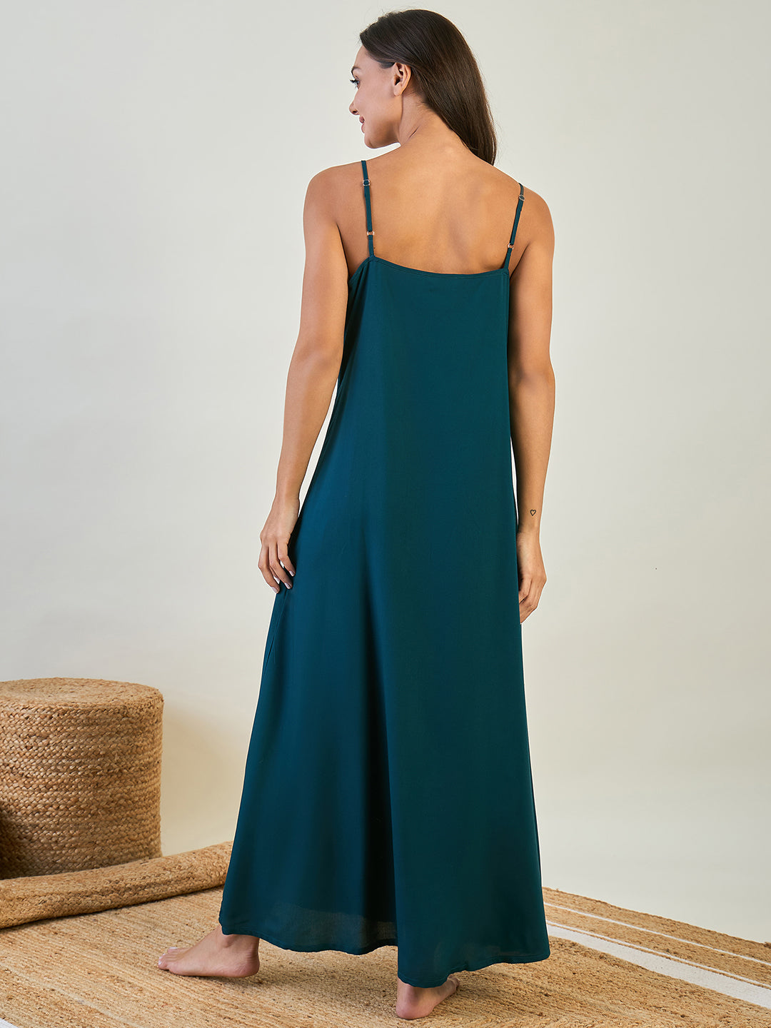 Women Blue Maxi Inner Slip - The Kaftan Company