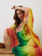 The Kaftan Company Dawn Hues V Neck Comfort Kaftan Dress 
