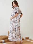 Stylish Cotton Maternity Feeding Gown For Women