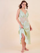 Romantic Bridal Nightgown with Lacey Midriff
