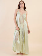 Bridal Satin Nightdress with Lace Panels
