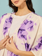 Stylish and breathable purple tie-dye coverup, ideal for a resort getaway or beachside relaxation.
