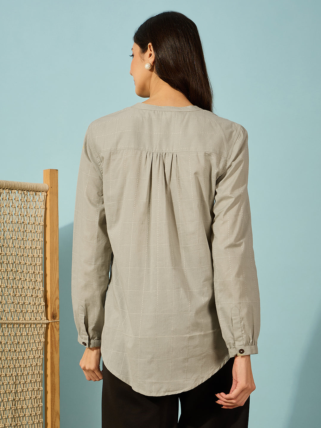Fashionable olive green shirt with intricate tiger embroidery and a relaxed fit, perfect for laid-back days.
