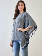 Soft and breathable poly crepe fabric of the stylish kaftan top.