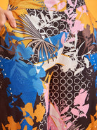 The Kaftan Company Co-ord Abstract Multicolour Waist Coat Co-ord set
