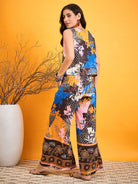 The Kaftan Company Co-ord Abstract Multicolour Waist Coat Co-ord set